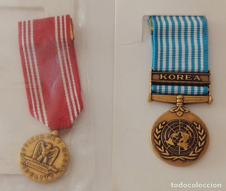 Militaria: Lote de dos mimi medallas del ej&eacute;rcito de los EEUU. - Foto 1