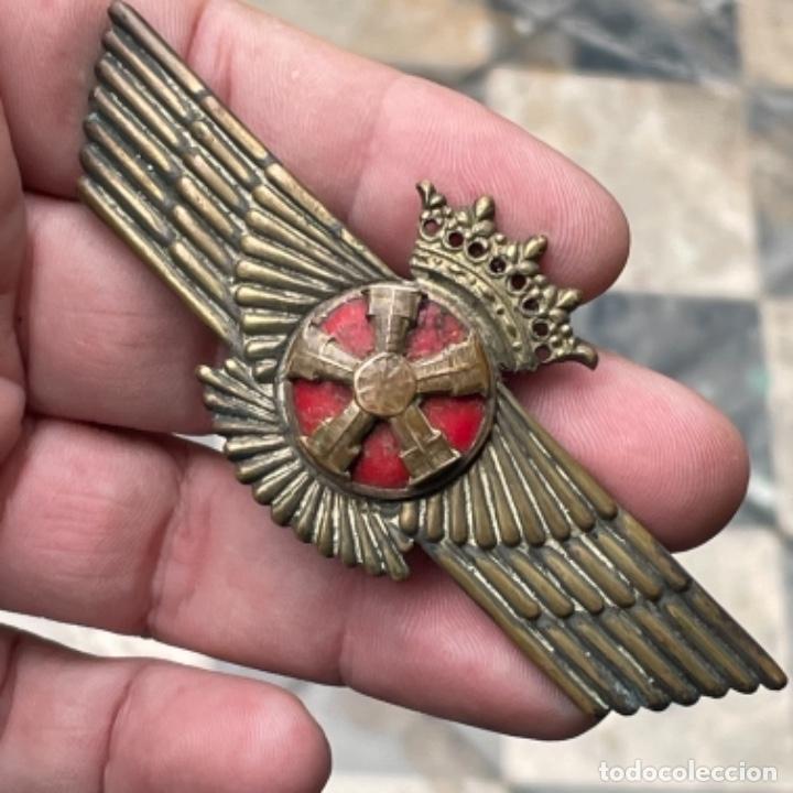 Militaria: Rokiski de Mecanico motorista del ej&eacute;rcito del aire de la &eacute;poca de Franco 9,6cm