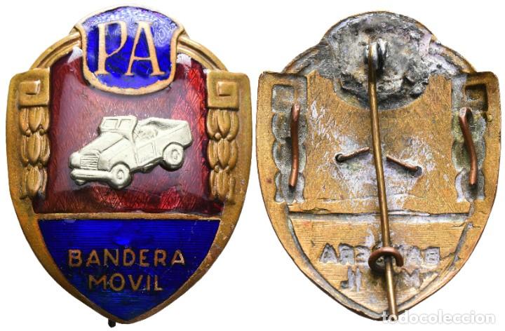 Military Antiques: *** INSIGNIA PLACA DE POLICIA ARMADA - BANDERA M&Oacute;VIL ***