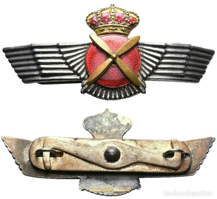 Militaria: *** MUY BONITO EMBLEMA DE PECHO ALAS DE PILOTO, A&Ntilde;OS 60/70. ROKISKI. 9Cm X 4,2Cm ***