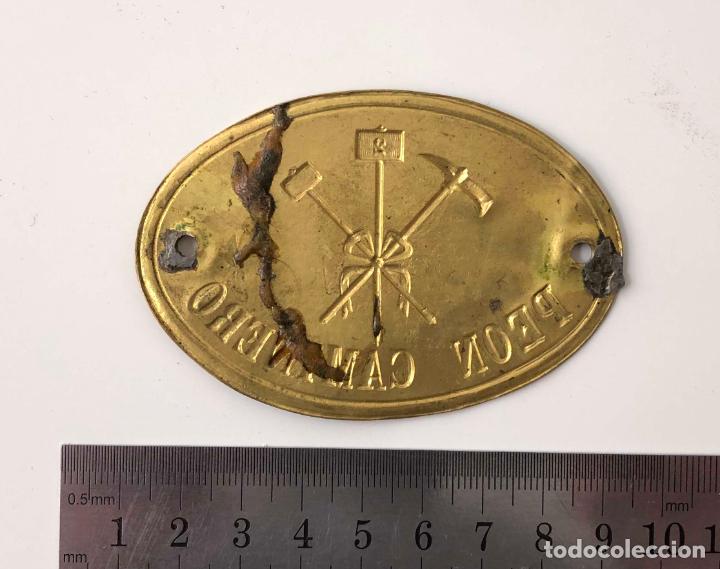 Militaria: Chapa Pe&oacute;n Caminero - Foto 3