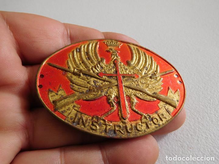Militaria: Distintivo antiguo de instructor rojo - Foto 2