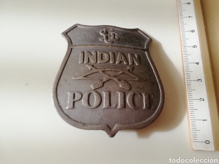 Military Antiques: PLACA PECHO INDIAN POLICE