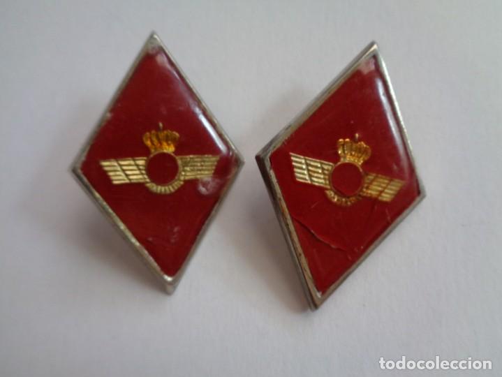 Militaria: AVIACION : PAR DE ROMBOS DE CUELLO DEL EJERCITO DEL AIRE