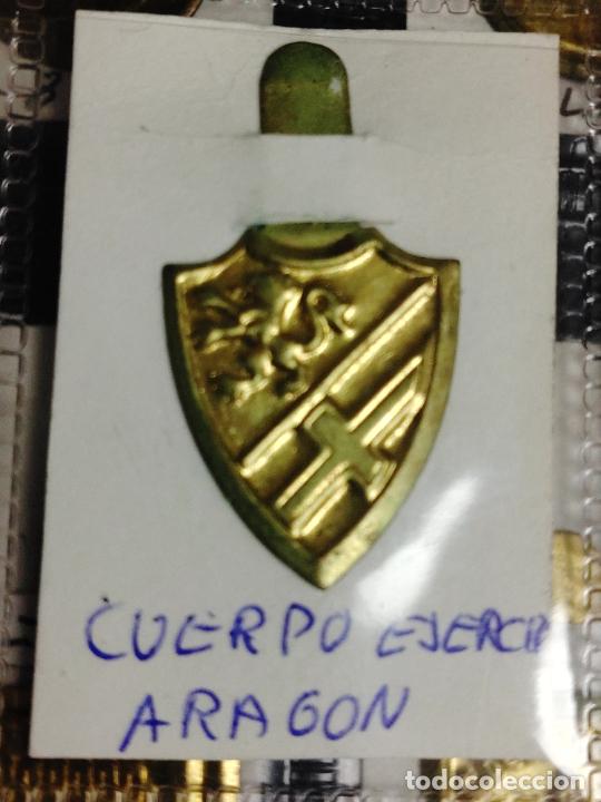 Militaria: EMBLEMA AUXILIO SOCIAL METALICO GUERRA CIVIL ESCUDO CUERPO EJERCITO ARAGON