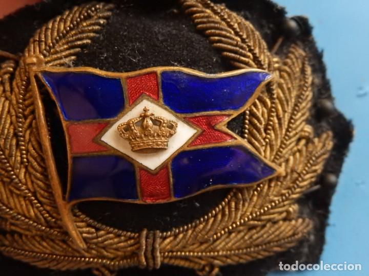Militaria: Galleta para gorra. Compa&ntilde;&iacute;a naviera. A catalogar. - Foto 2