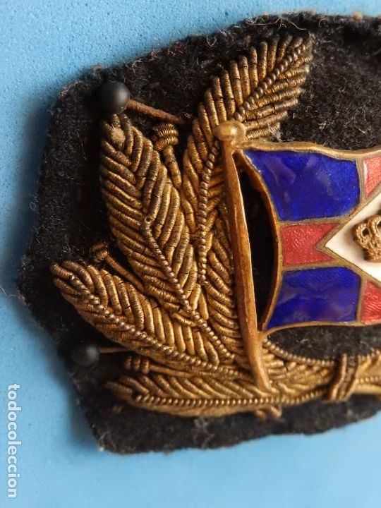 Militaria: Galleta para gorra. Compa&ntilde;&iacute;a naviera. A catalogar. - Foto 3