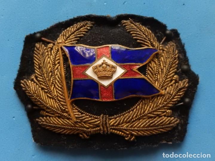 Militaria: Galleta para gorra. Compa&ntilde;&iacute;a naviera. A catalogar. - Foto 7