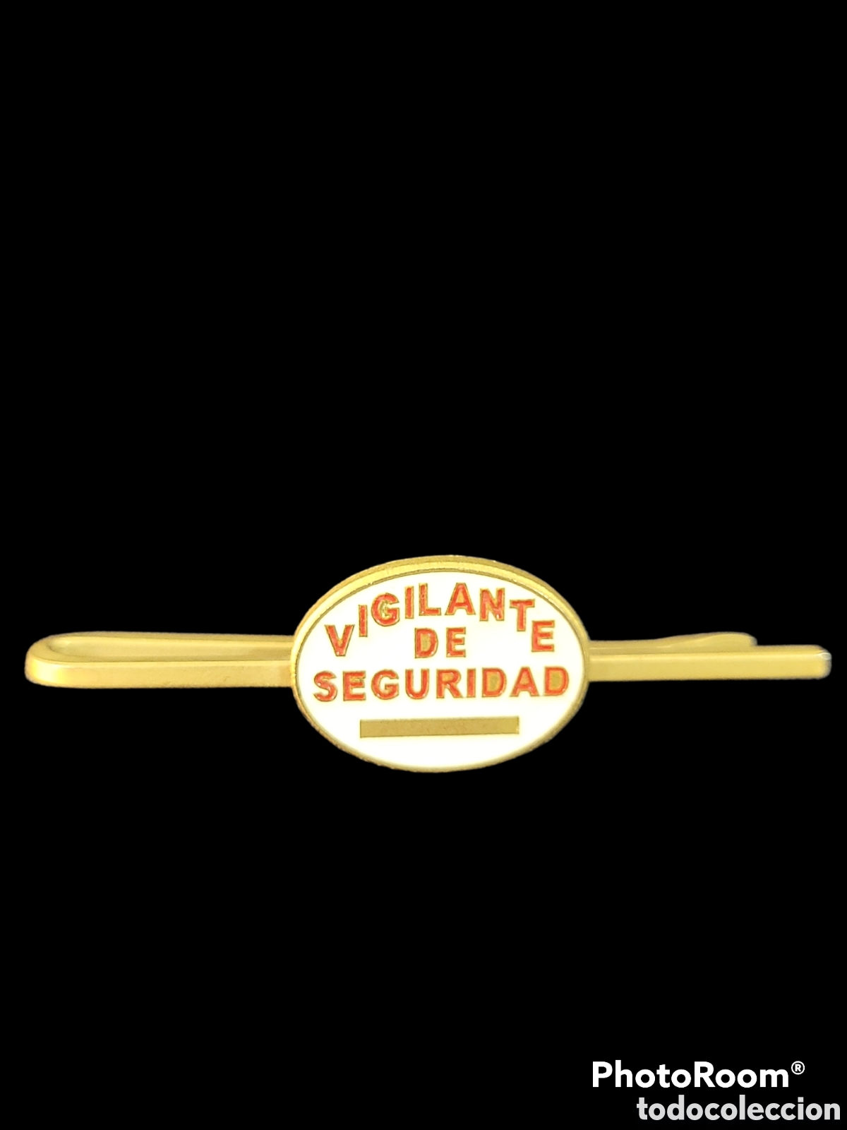 Militaria: PASADOR DE CORBATA VIGILANTE DE SEGURIDAD.