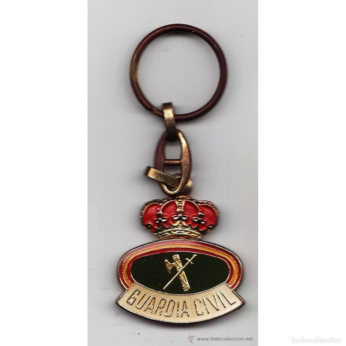Militaria: llavero - guardia civil - emblema - metal lacado - a&ntilde;os 90