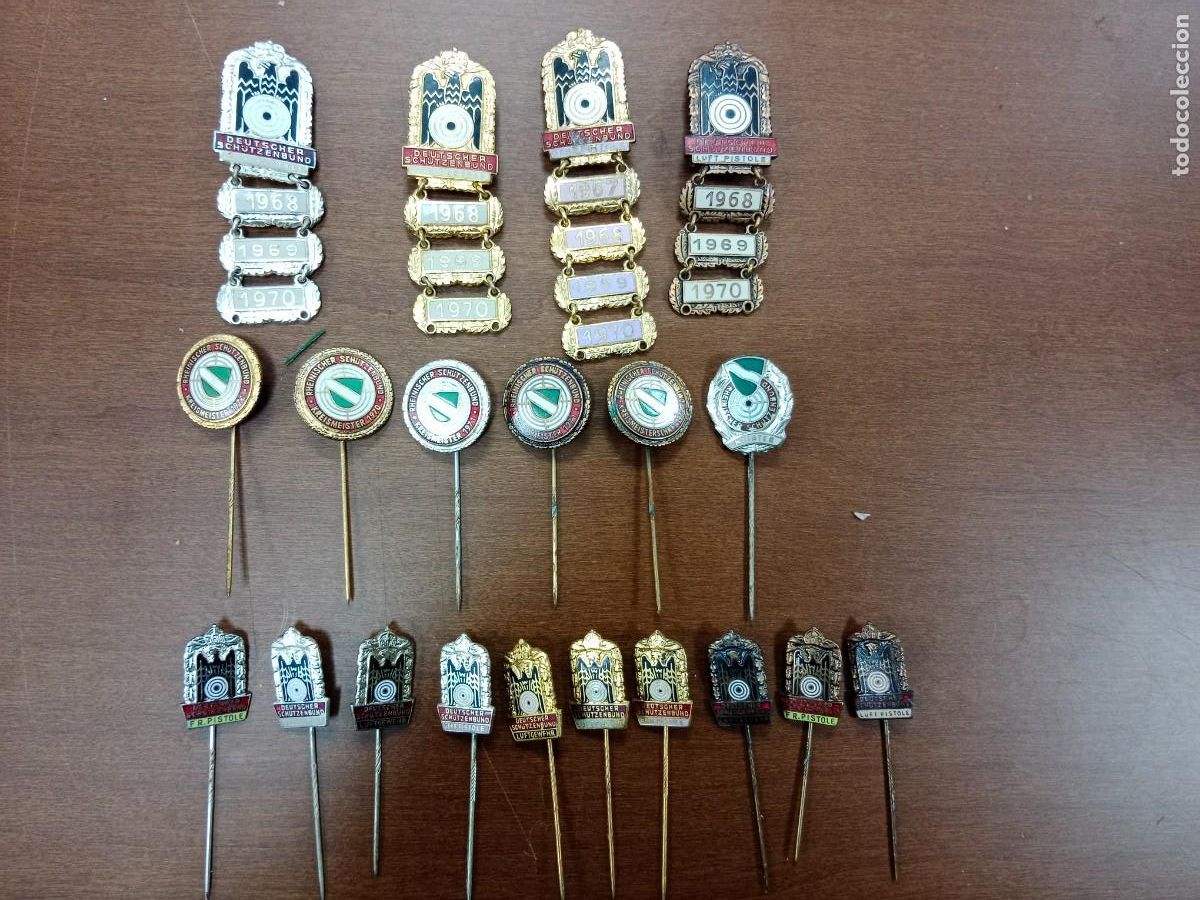 Military Antiques: LOTE PINS / INSIGNIAS DE AGUJA TIRADOR MILITAR - DEUTSCHER SCHUTZENBUND EJERCITO ALEMAN - ESMALTADAS