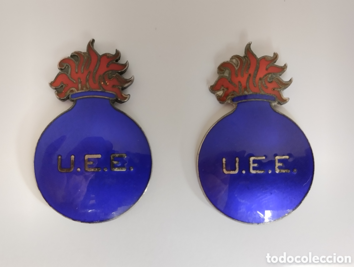 Militaria: U.E.E. uni&oacute;n espa&ntilde;ola de explosivos. Emblemas esmaltados ver fotos.
