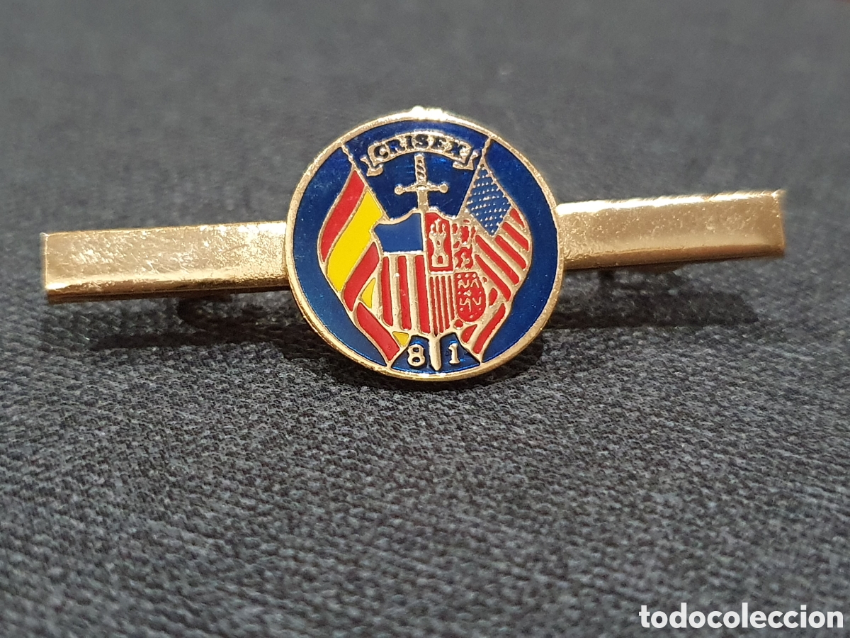 Militaria: CRISEX 1981 MANIOBRAS ESPA&Ntilde;A ESTADOS UNIDOS ARMY ALMER&Iacute;A EJERCITO PISACORBATAS ALFILER CORBATA PINS