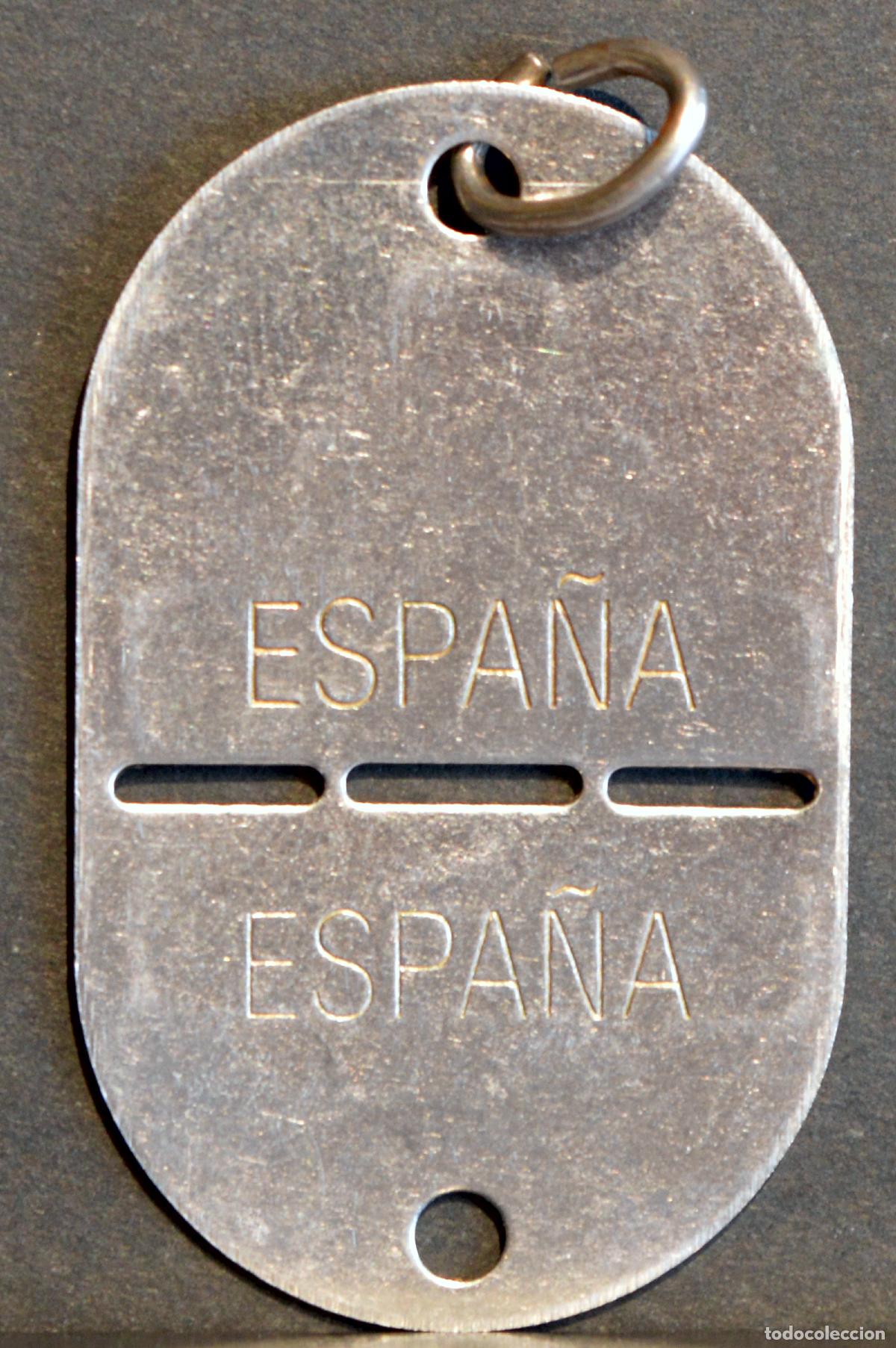 Militaria: PLACA DE IDENTIFICACION EJERCITO ESPA&Ntilde;A - Foto 2