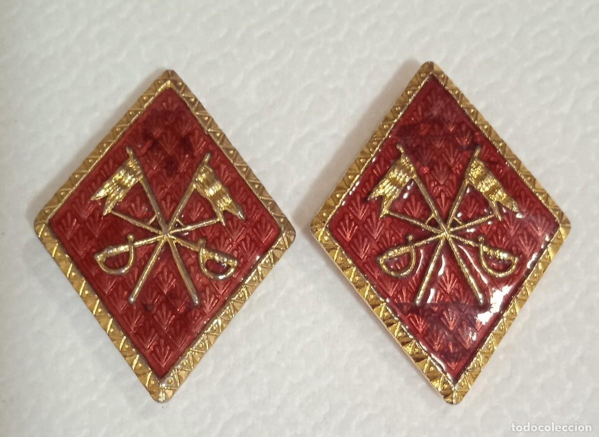 Militaria: Pareja de rombos de caballeria. - Foto 1