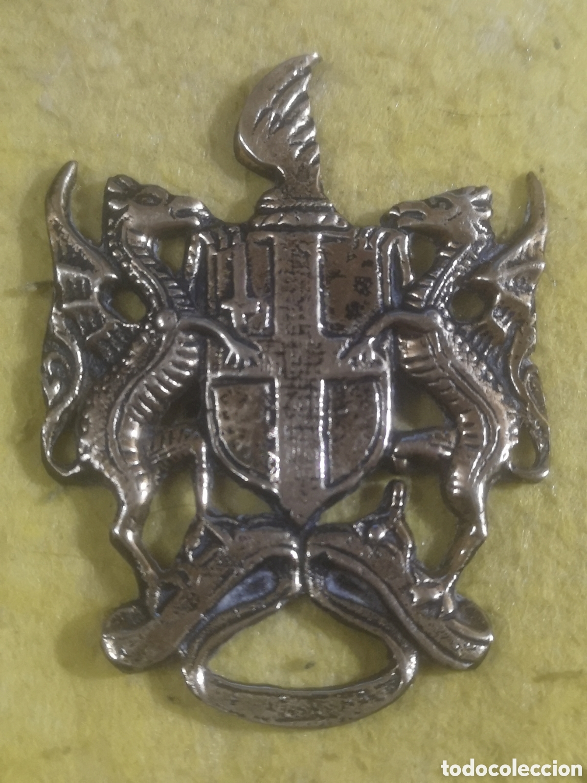Militaria: insignia bronce escudo armas londres