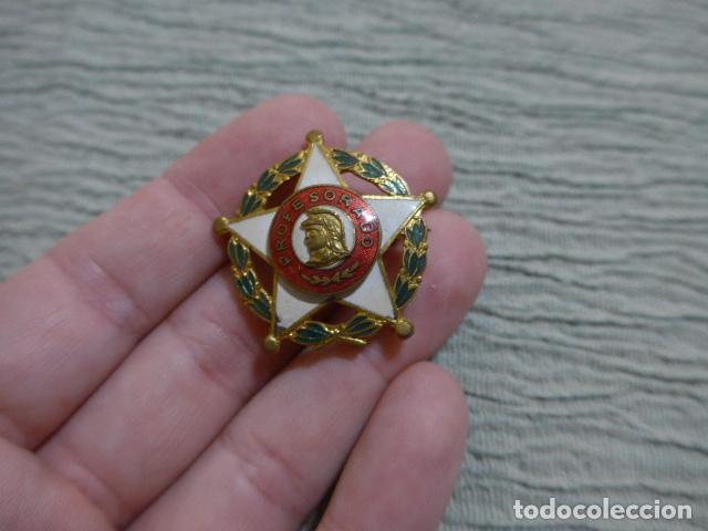 Militaria: Antigua insignia de permanencia en PROFESORADO. Original franquista. Epoca de Franco.