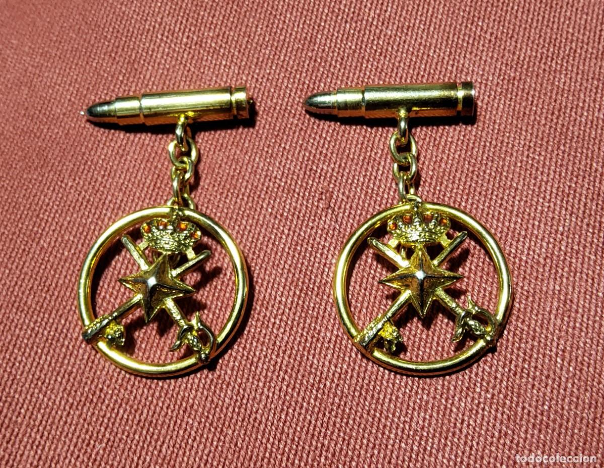 Militaria: GEMELOS MILITARES DE GENERAL DE BRIGADA - Foto 1