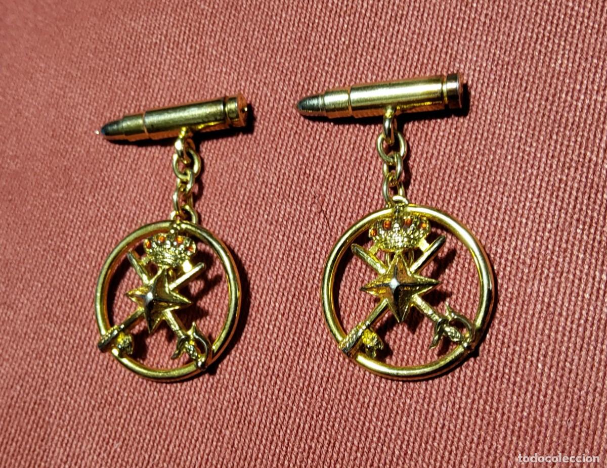 Militaria: GEMELOS MILITARES DE GENERAL DE BRIGADA - Foto 2