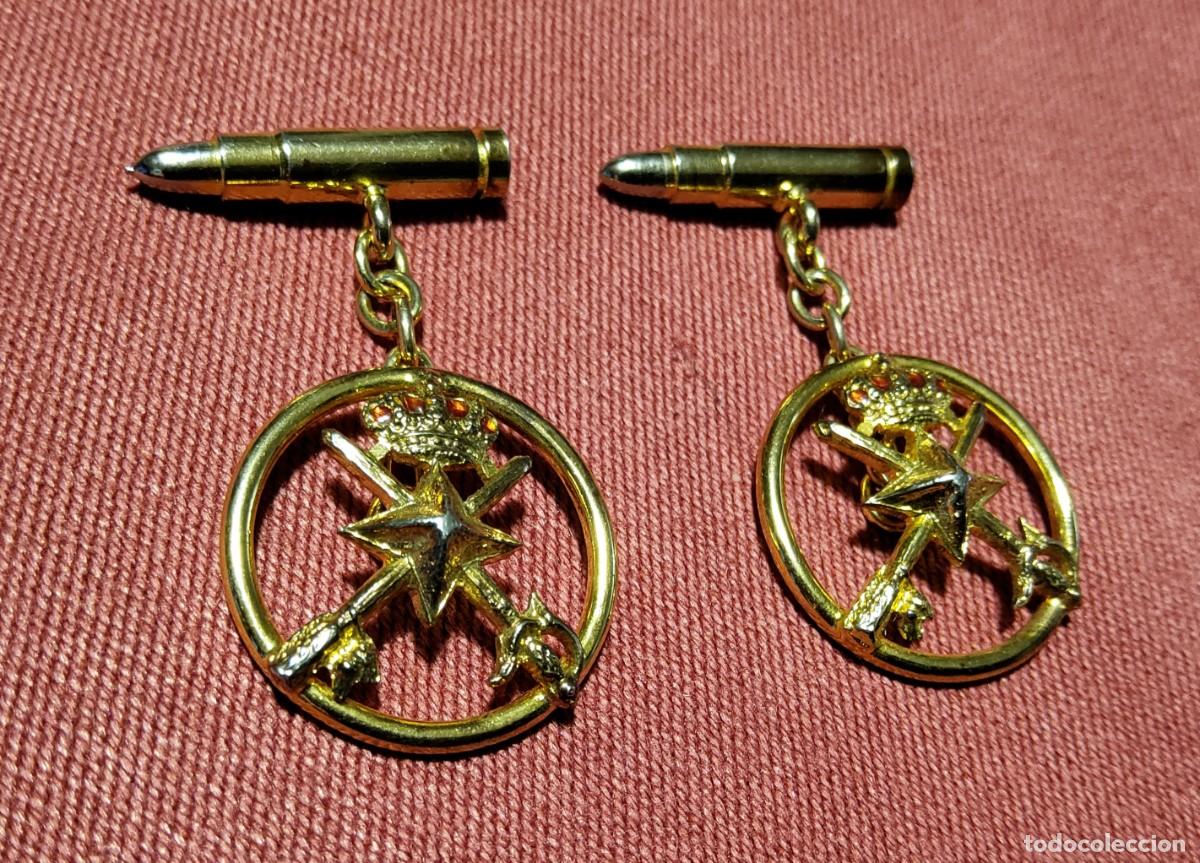 Militaria: GEMELOS MILITARES DE GENERAL DE BRIGADA - Foto 3
