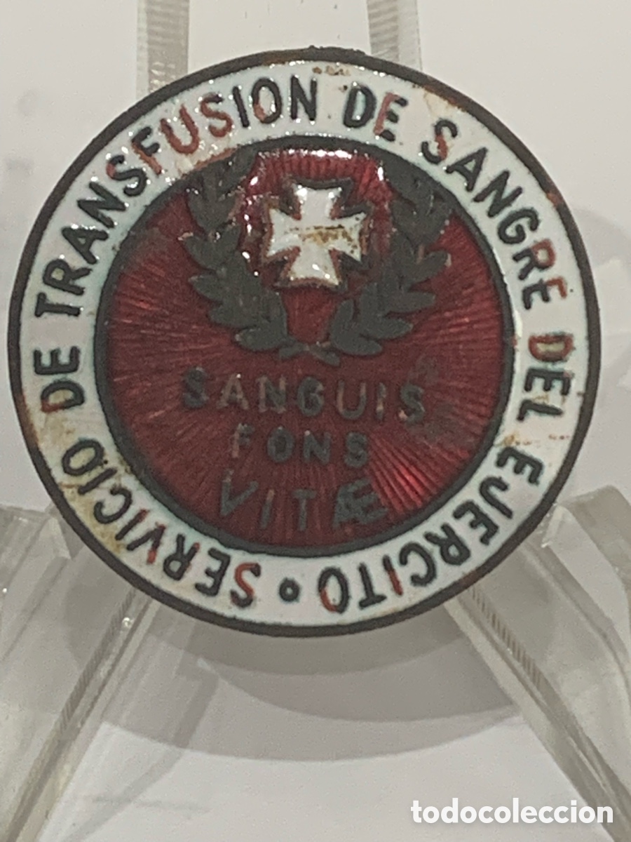 Militaria: Distintivo Servicio de Transfusi&oacute;n de Sangre del Ejercito - - Foto 3