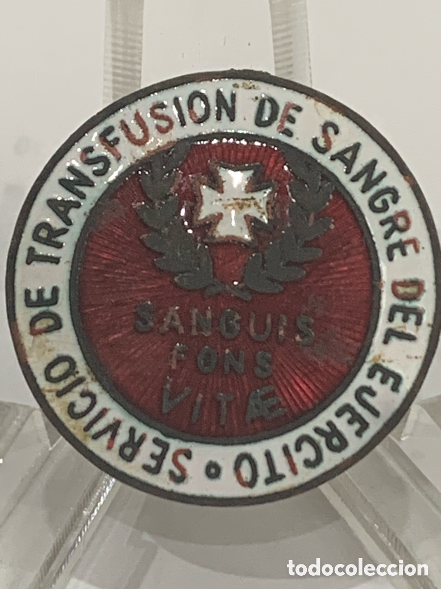 Militaria: Distintivo Servicio de Transfusi&oacute;n de Sangre del Ejercito - - Foto 1