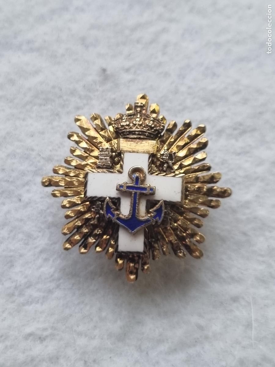 Militaria: EMBLEMA O MINIATURA GRAN CRUZ BLANCA NAVAL MILITAR M0