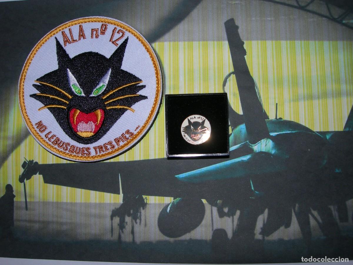 Militaria: INSIGNIA Y PARCHE DEL ALA 12 EJERCITO DEL AIRE - Foto 1