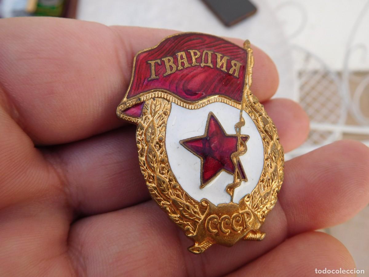 Militaria: Insignia de la guardia sovi&eacute;tica esmaltada - Foto 2