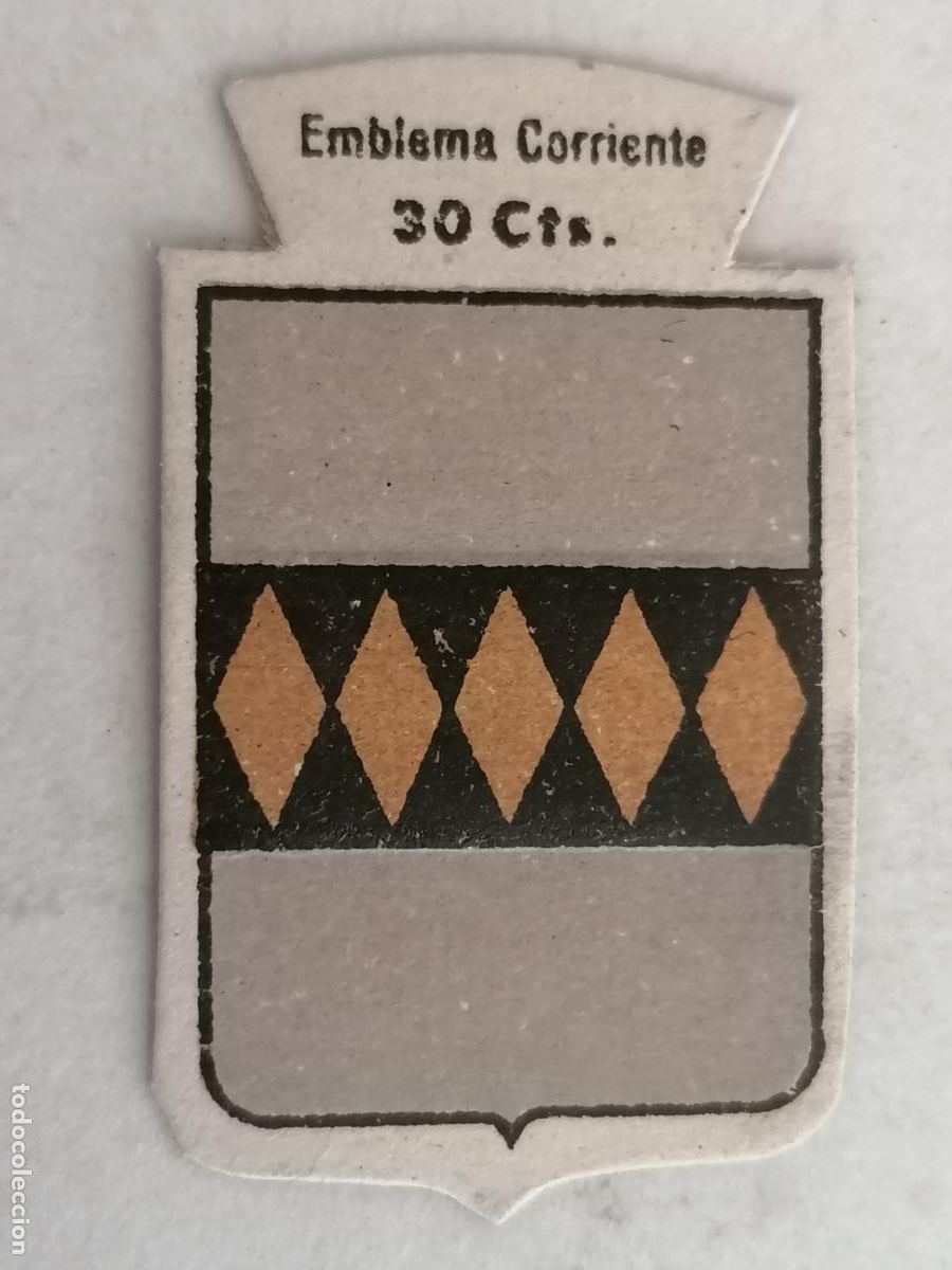 Militaria: EMBLEMA DE CARTON, AUXILIO SOCIAL, SERIE B N&ordm; 119, ESCUDO AGER