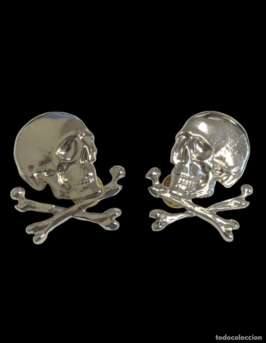 Militaria: Emblema de solapa Calavera Lusitania