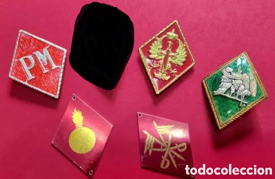 Militaria: Lote de 5 rombos del Ej&eacute;rcito Espa&ntilde;ol - Foto 1