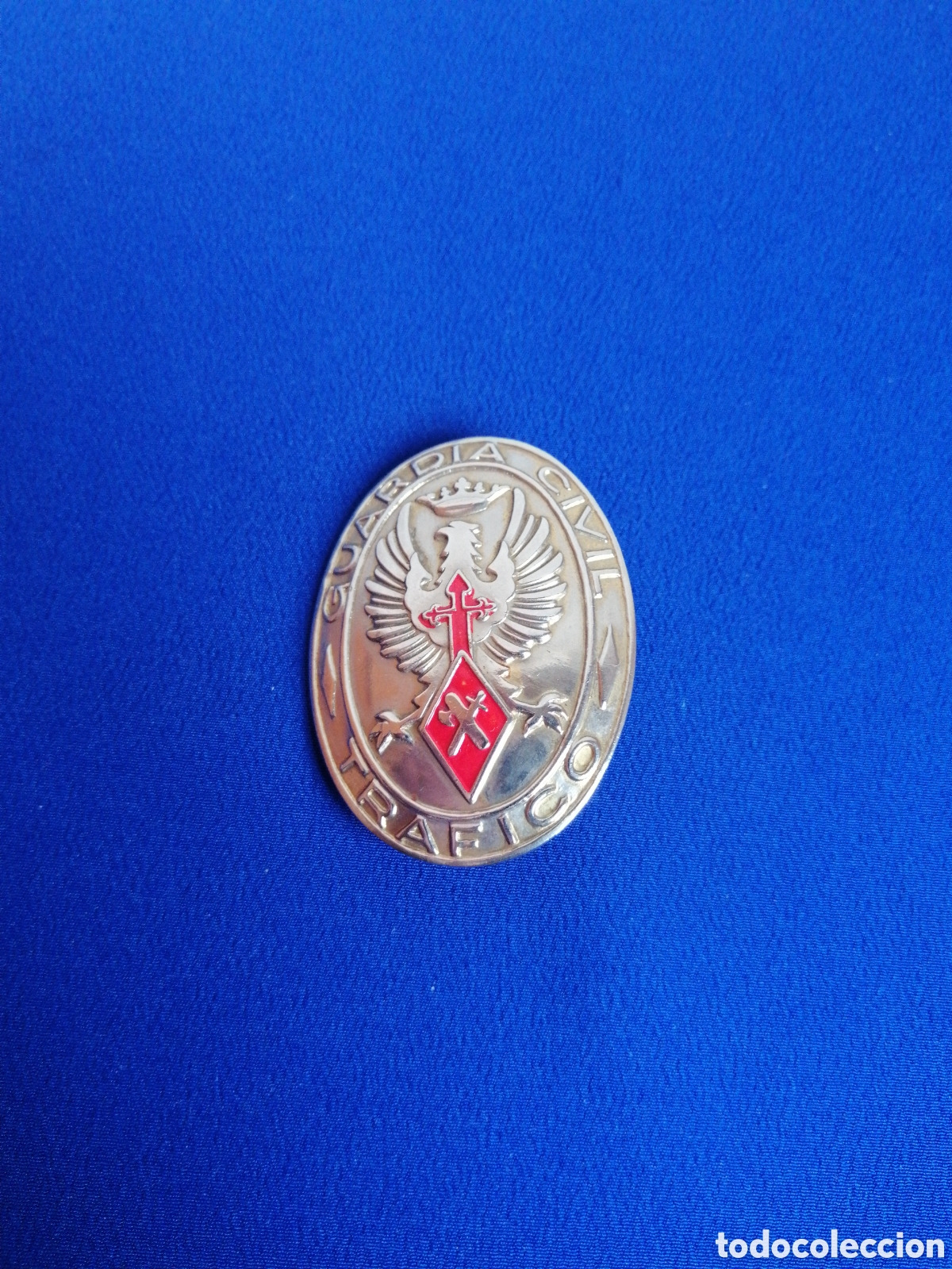 Militaria: GUARDIA CIVIL TR&Aacute;FICO ANTIGUA PLACA DE PECHO DE ALFILER