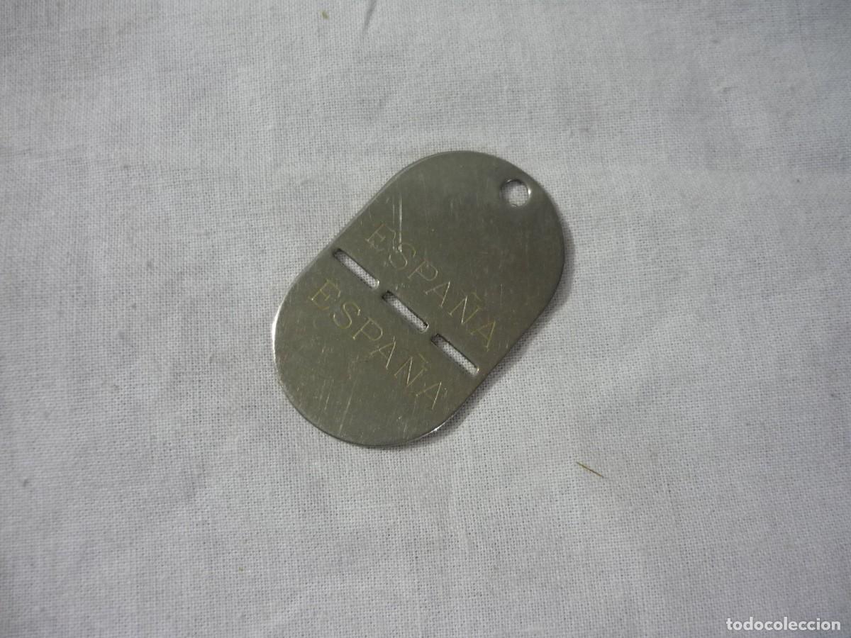 Militaria: Placa de identificaci&oacute;n Ej&eacute;rcito Tierra Espa&ntilde;a - Foto 2