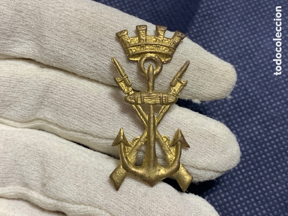 Militaria: ANTIGUO EMBLEMA INFANTERIA DE MARINA REP&Uacute;BLICA GUERRA CIVIL