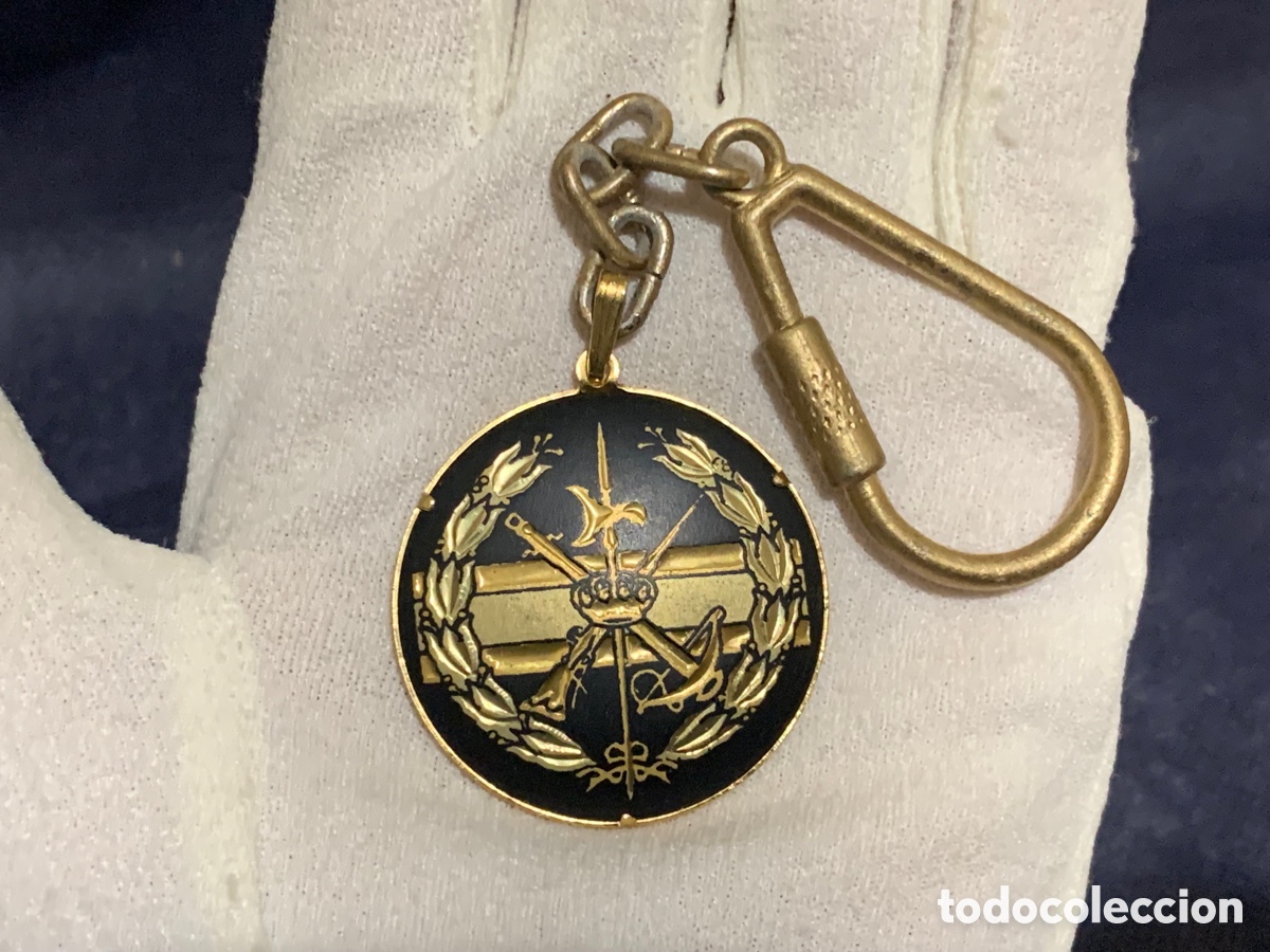 Militaria: LLAVERO DE LA LEGION ESPA&Ntilde;OLA DAMASQUINADO EN ORO