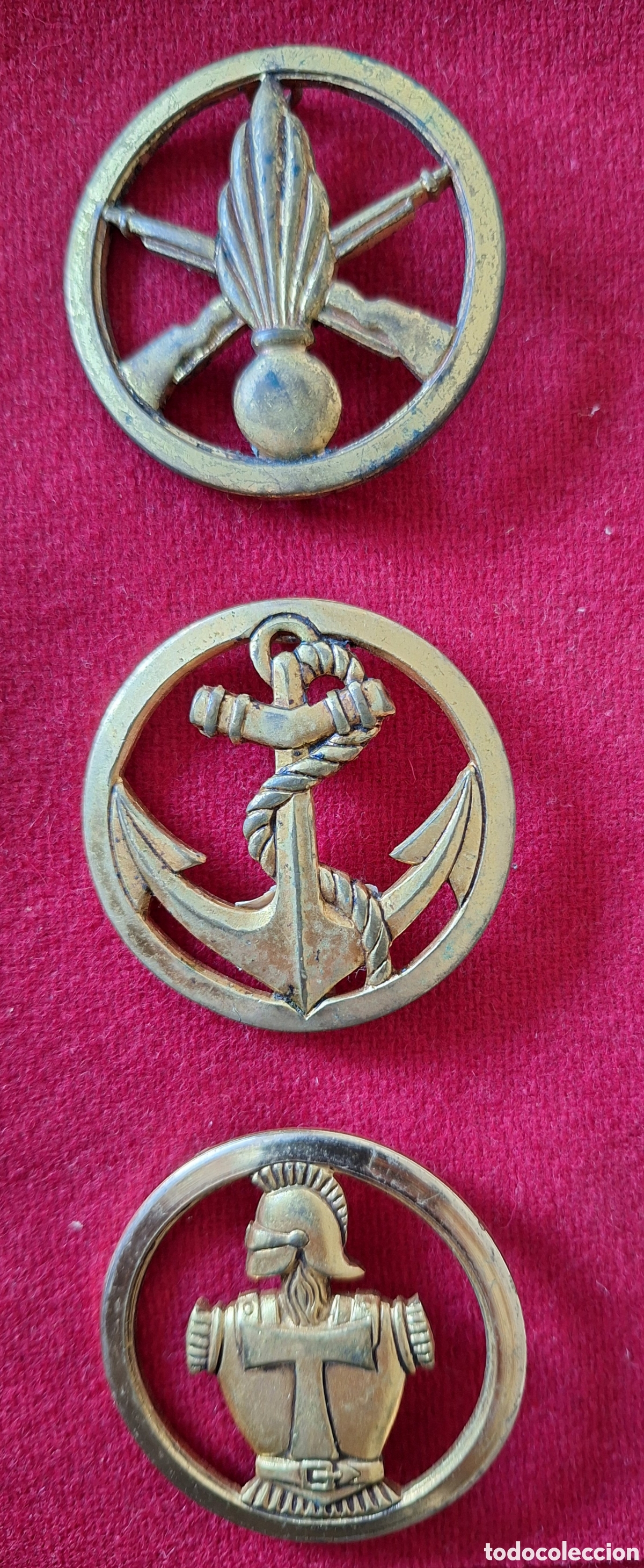 Militaria: COLECCION 3 INSIGNIAS DEL EJERCITO FRANCES - Foto 1