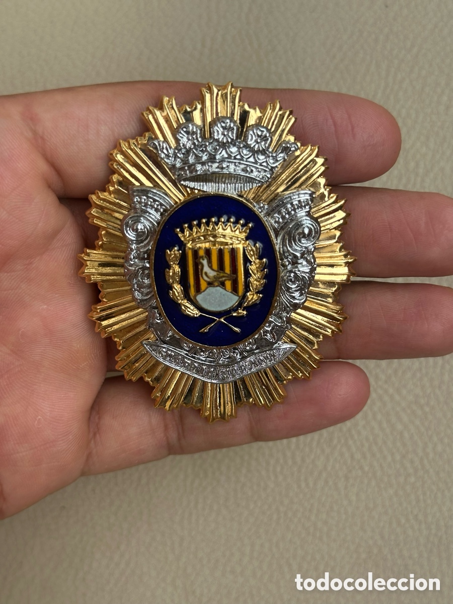 Militaria: ANTIGUA PLACA GUARDIA URBANA SANTA COLOMA DE GRAMANET - EPOCA FRANCO