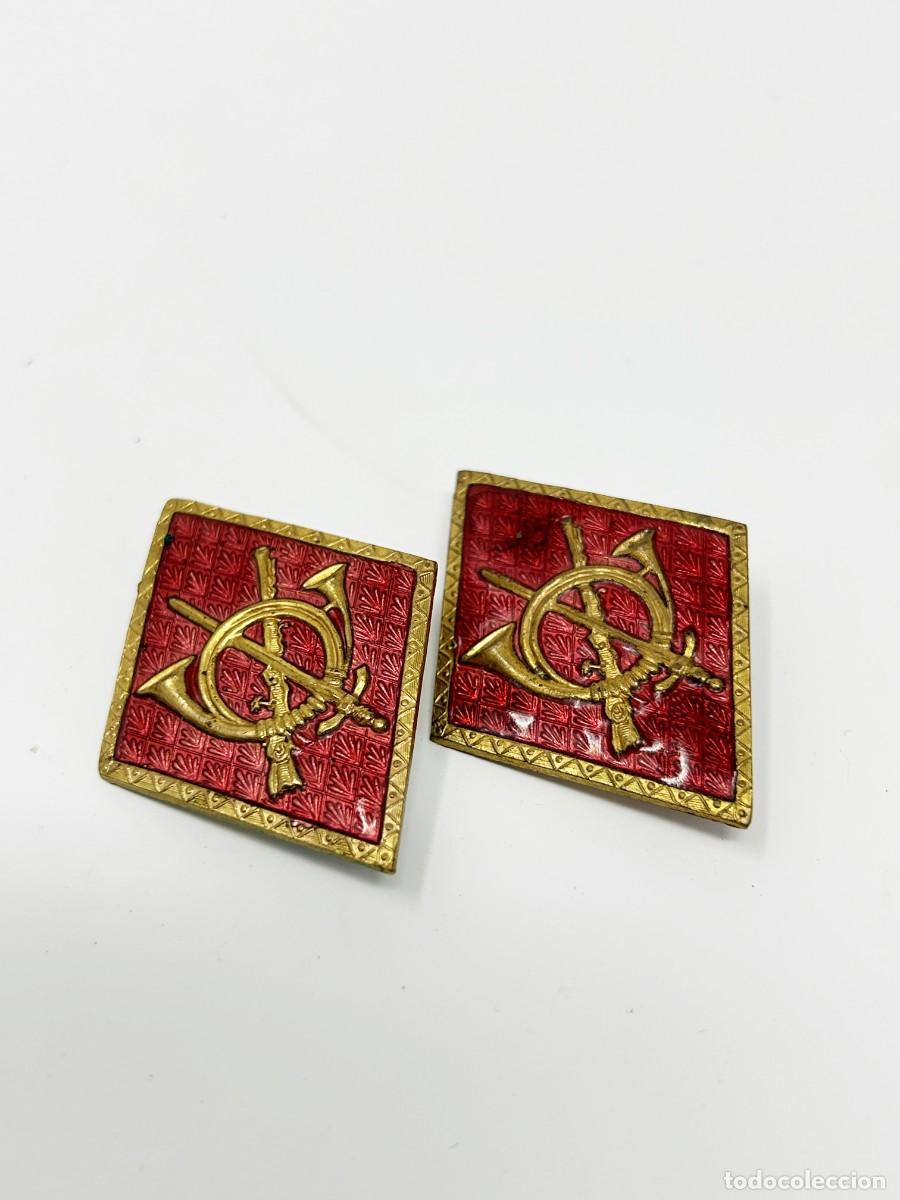 Militaria: PAREJA DE ROMBOS DE INFANTER&Iacute;A - EJ&Eacute;RCITO ESPA&Ntilde;OL - Foto 1