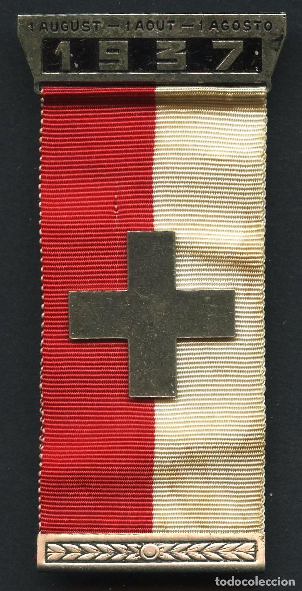 Militaria: SUIZA, INSIGNIA, PIN, FIESTA NACIONAL DE SUIZA, 1937