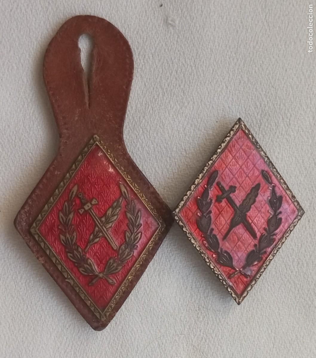 Militaria: Dos rombos / distintivos. Ejercito de Tierra. - Foto 1