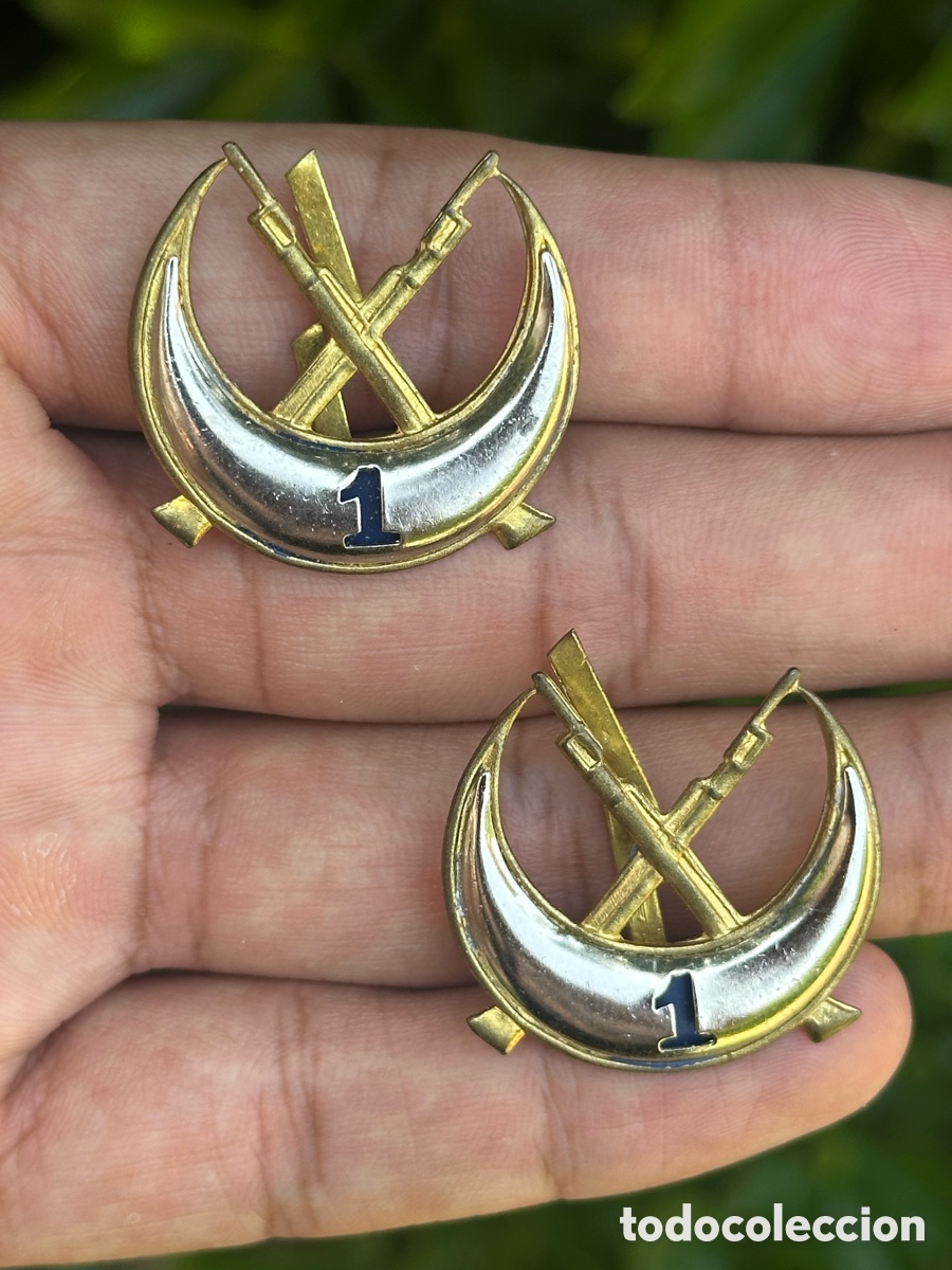 Military Antiques: PAREJA DE EMBLEMAS REGULARES 1