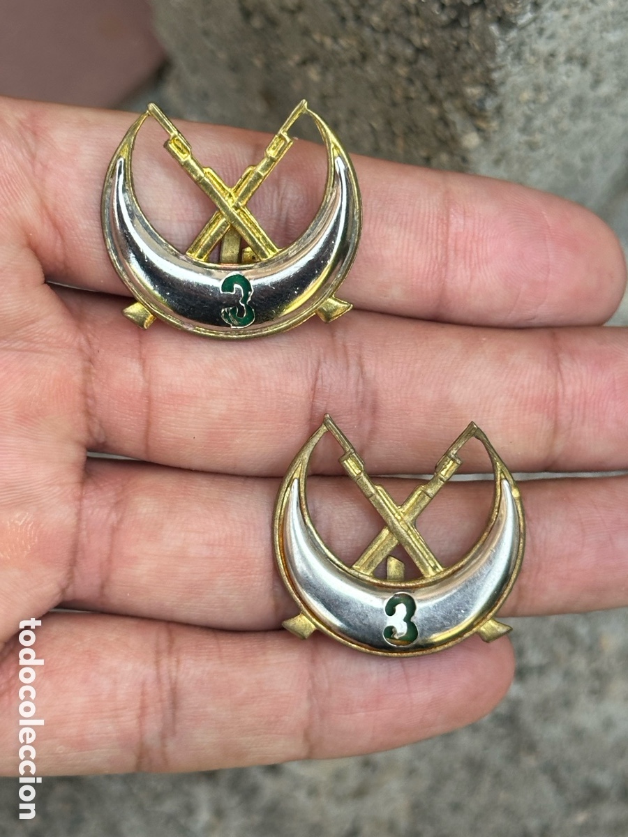 Military Antiques: PAREJA DE EMBLEMAS REGULARES 3
