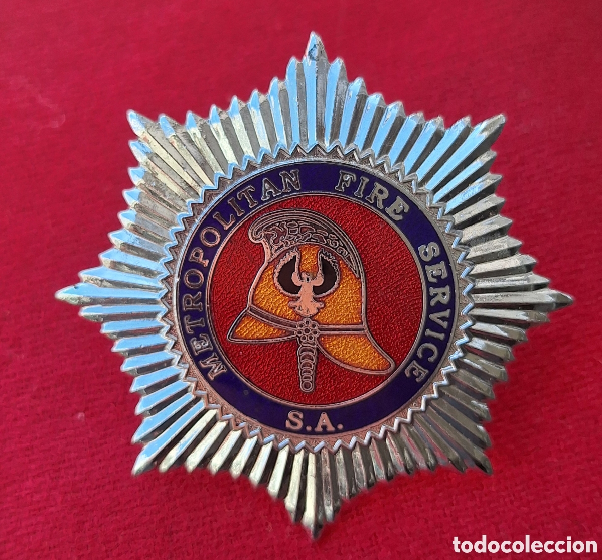 Militaria: Placa de bombero de Reino Unido PAGO SOLO WESTERN UNION