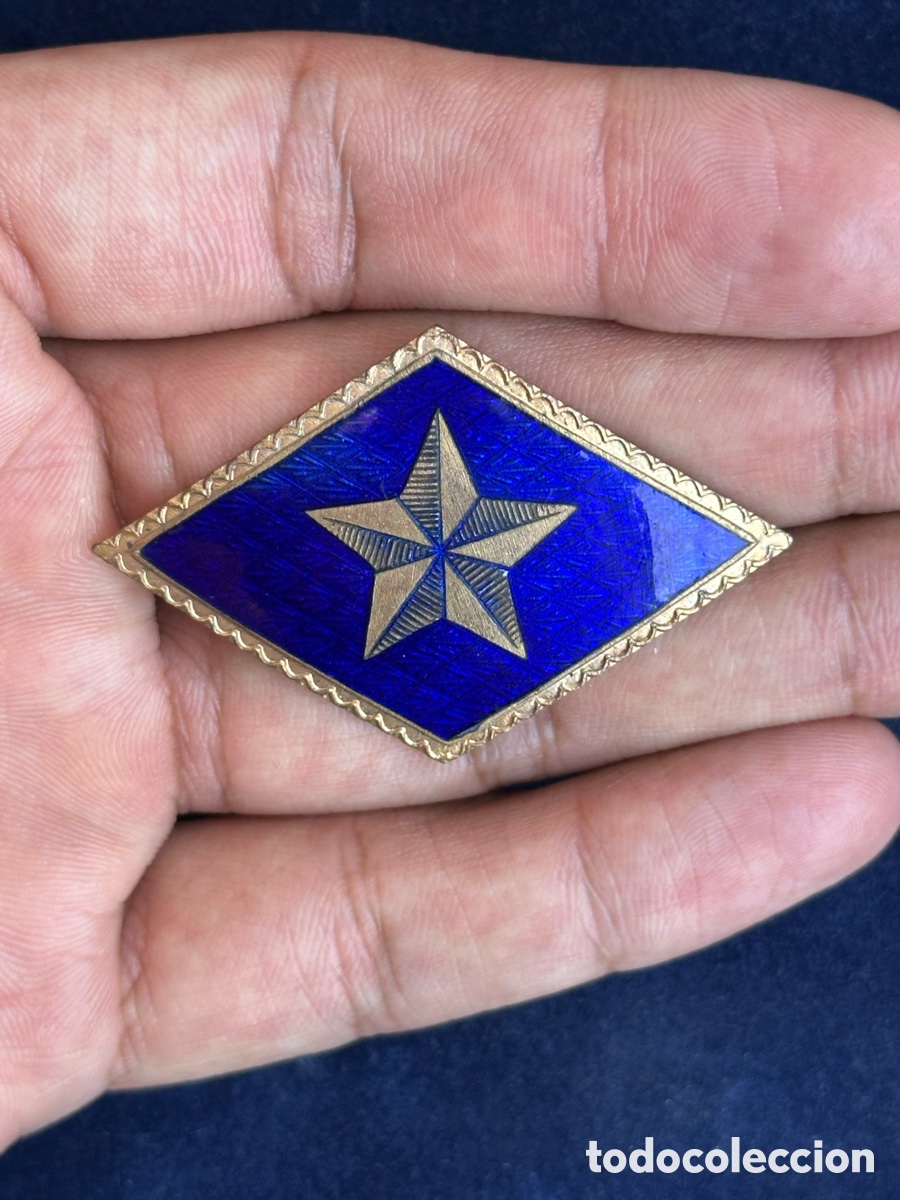 Militaria: ANTIGUO ROMBO ESPECIALIDAD TRANSMISIONES JEFE DE CENTRO