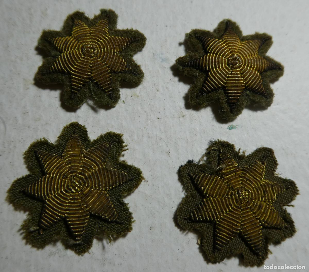 Militaria: 4 estrellas de tela de Comandante - Foto 1