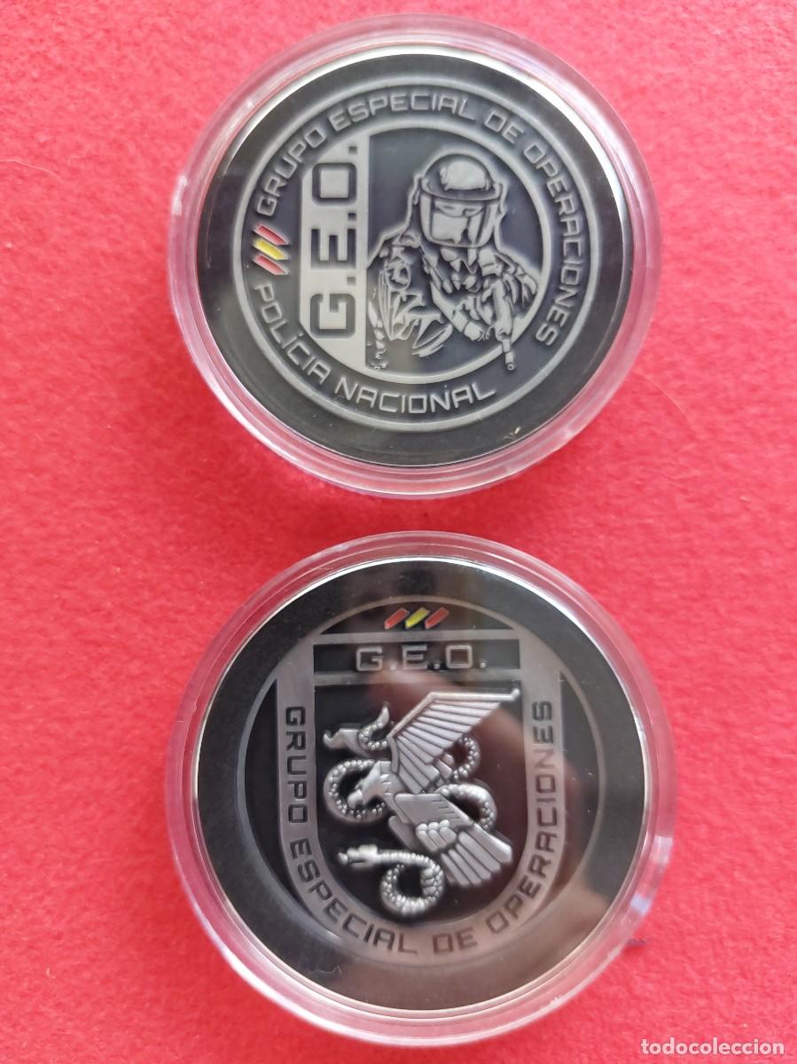 Militaria: MONEDA DEL G.E.O. DE LA POLICIA NACIONAL