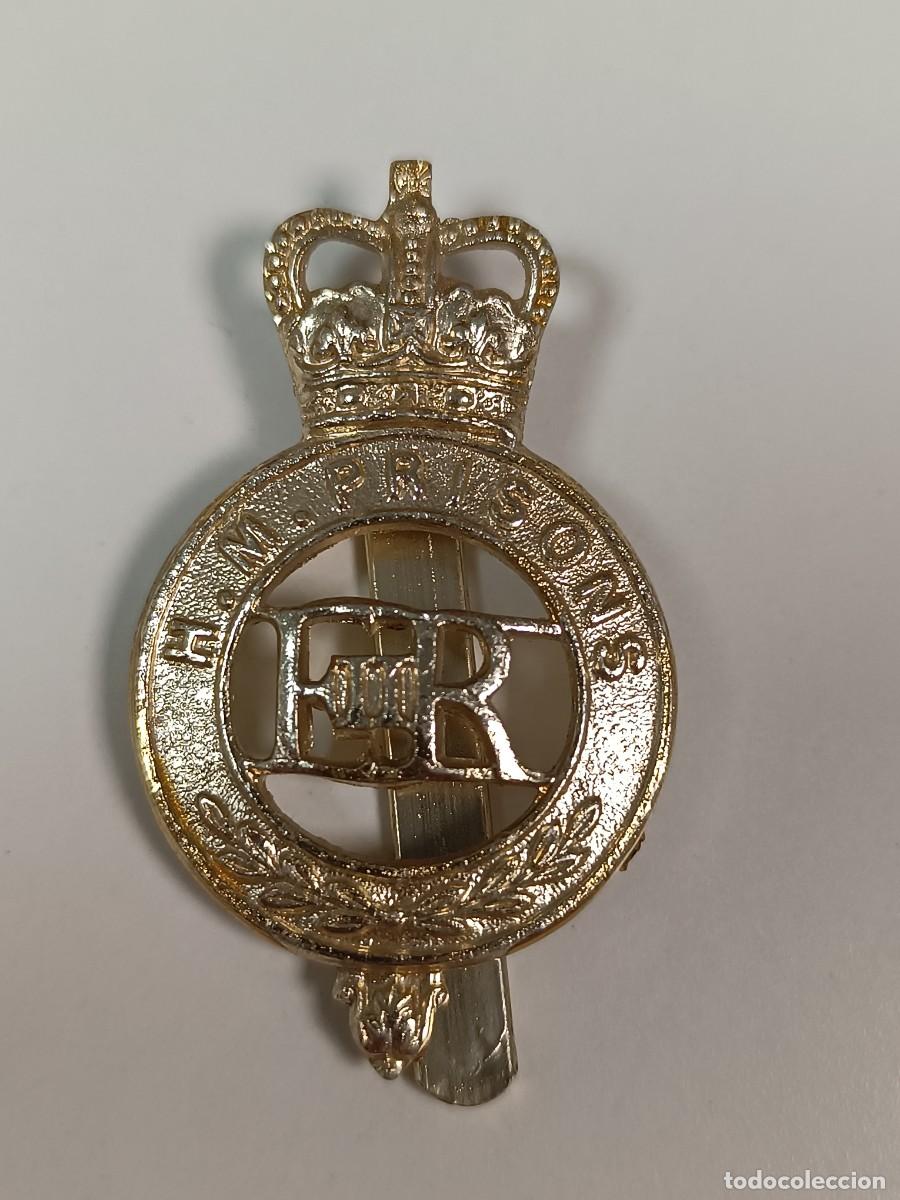 Militaria: INSIGNIA INGLESA DE GORRA DE PRISIONES - Foto 1