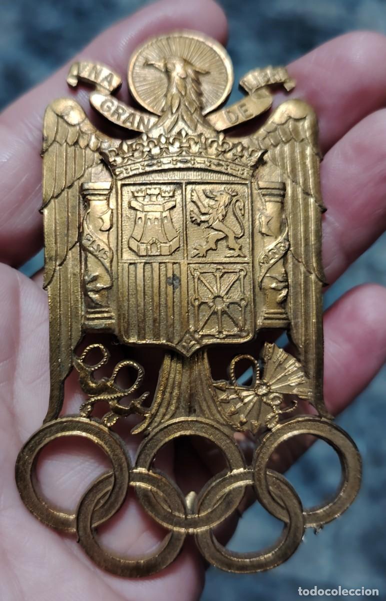Militaria: CHAPA ANTIGUA DEL ESCUDO NACIONAL AGUILA DE SAN JUAN