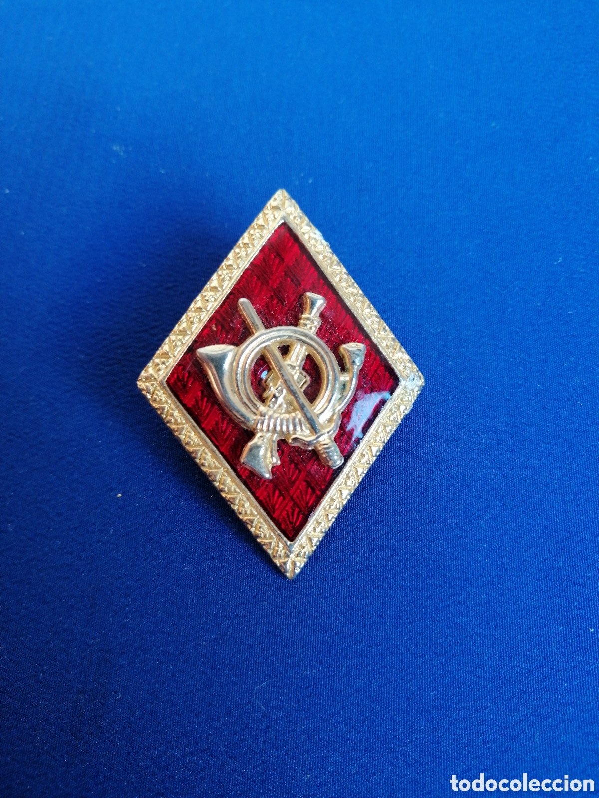 Militaria: ROMBO DE INFANTER&Iacute;A EJ&Eacute;RCITO ESPA&Ntilde;OL DE ROSCA-SPANISH ARMY INFANTRY DIAMOND (THREADED)